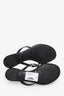 Valentino Garavani Black Rubber Rockstud Sandals Size 6