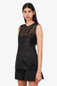 Khaite Black Silk Paneled Satin Sasmo Top Size 8