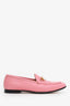Gucci Pink Leather Horsebit Loafers Size 39.5