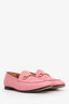 Gucci Pink Leather Horsebit Loafers Size 39.5