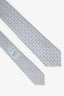 Hermes Blue Silk 'Saddle Demonstration' Tie