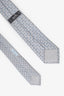Hermes Blue Silk 'Saddle Demonstration' Tie