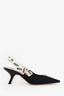 Christian Dior Black Fabric 'J'adior' Kitten Heels Size 40