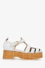 Thom Browne Grained Leather/Wood 'Fisherman' Platform Sandals Size 9.5