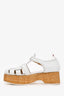 Thom Browne Grained Leather/Wood 'Fisherman' Platform Sandals Size 9.5