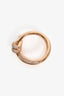 Tiffany & Co. 18K Yellow Gold Diamond Knot Double Row Ring Size 7
