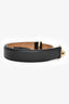 Gucci Black Leather Chain Link Fringe Belt Size 90