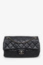 Pre-Loved Chanel™ 2014 Black Glazed Quilted Leather Easy Medium Flap Bag