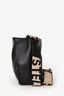 Stella McCartney Black Smooth Pleather Logo Square Crossbody Bag