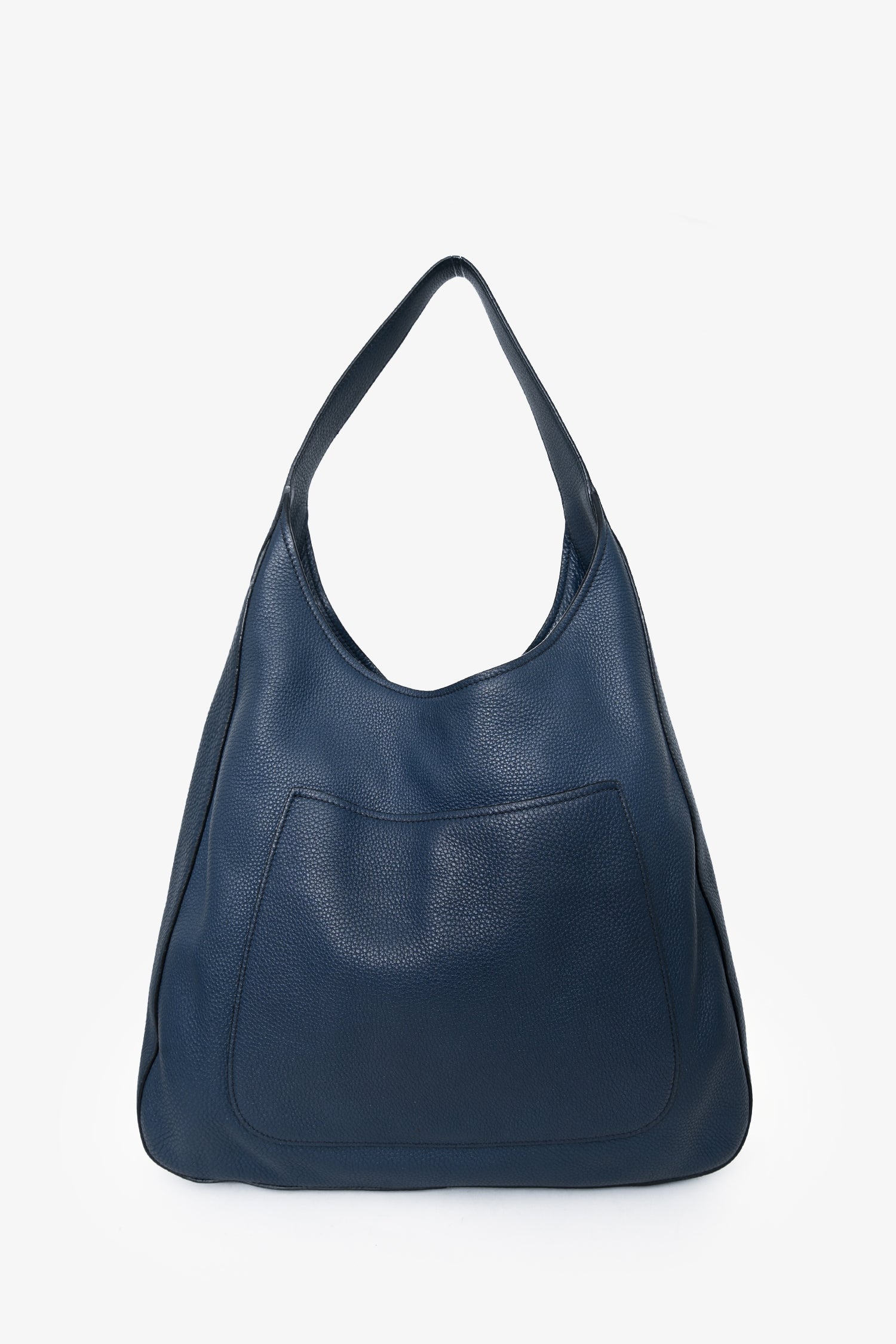 Prada Blue Leather Vitello Corsica Pocket Hobo Bag – Mine & Yours