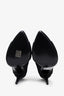 Saint Laurent Black Satin Emilie Crêpe Mules Size 40