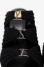 Saint Laurent Black Satin Emilie Crêpe Mules Size 40