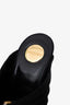 Saint Laurent Black Satin Emilie Crêpe Mules Size 40