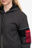 Prada 2015 Grey Technical Fabric Zipped Hoodie Size S