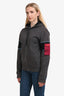 Prada 2015 Grey Technical Fabric Zipped Hoodie Size S