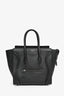 Celine Black Grained Leather Micro Luggage Tote