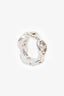Hermès Sterling Silver Chaine D'ancre Enchainee Small Model Ring Size 53