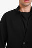 Lanvin Black Wool Long Sleeve Collared Cardigan Size L Mens
