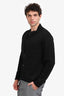 Lanvin Black Wool Long Sleeve Collared Cardigan Size L Mens