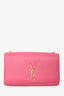 Saint Laurent Pink Leather Monogram Medium Kate Shoulder Bag