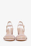 Stuart Weitzman Pink Leather Block Heel Sandals Size 6.5