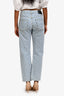 R13 Blue Check Denim Straight Leg Jeans Size 23