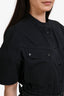 Isabel Marant Etoile Dark Grey Cotton Utility Button Down Dress Size 34
