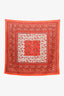 Hermès Orange/Red 'Chasse En Inde En Soie' Silk Scarf Size 90