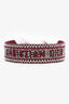 Christian Dior Burgundy/Crystal Friendship Bracelet Duo