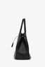 Prada Black/White Saffiano Small Double Zip Galleria Tote With Strap