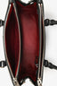 Prada Black/White Saffiano Small Double Zip Galleria Tote With Strap