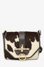 Givenchy White/Brown Pony Hair Obsedia Small Crossbody Bag