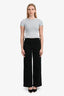 Frame Black Denim 'Jetset Slim Palazzo' Wide Leg Stretch Jeans Size 1