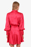 Zimmermann Pink Silk Ruched Wrap Mini Dress Size 1