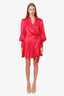 Zimmermann Pink Silk Ruched Wrap Mini Dress Size 1
