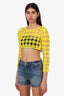 Anna Kosturova Yellow Crochet Bella Crop Top Size M