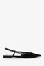 Gucci Black Velvet Slingback Flats Size 40
