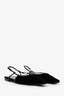 Gucci Black Velvet Slingback Flats Size 40