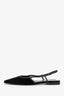 Gucci Black Velvet Slingback Flats Size 40