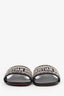 Christian Dior Navy Canvas Embroidered Dway Slide Sandals Size 41