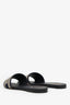 Christian Dior Navy Canvas Embroidered Dway Slide Sandals Size 41