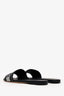 Christian Dior Black Canvas Crystal Embellished Dway Slide Sandals Size 40.5
