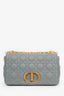 Christian Dior 2021 Blue Cannage Leather Medium Caro Shoulder Bag
