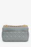 Christian Dior 2021 Blue Cannage Leather Medium Caro Shoulder Bag