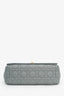 Christian Dior 2021 Blue Cannage Leather Medium Caro Shoulder Bag