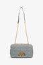 Christian Dior 2021 Blue Cannage Leather Medium Caro Shoulder Bag