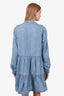 Veronica Beard Blue Denim Ruffled Mini Dress Size 10