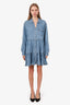 Veronica Beard Blue Denim Ruffled Mini Dress Size 10