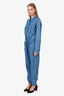 Xirena Blue Denim Slouchy Long Sleeve Jumpsuit Size M