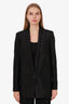 Helmut Lang Black Cotton Single Breasted Blazer Size S